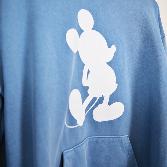 Disney X Love Your Melon Size XS Hoodie Oversize Mickey Blue White - Picture 5 of 12